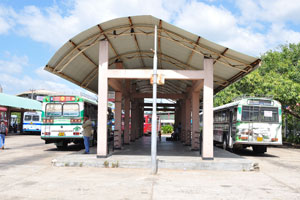 Bus station platforms
