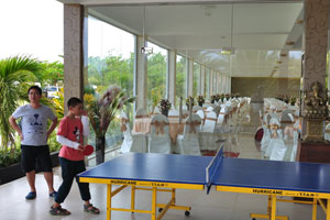 Table tennis is held in JKAB Beach Resort