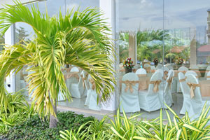 JKAB Beach Resort is immersed in lush greenery