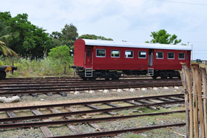 A lonely carriage is at Trincomalee Railway station