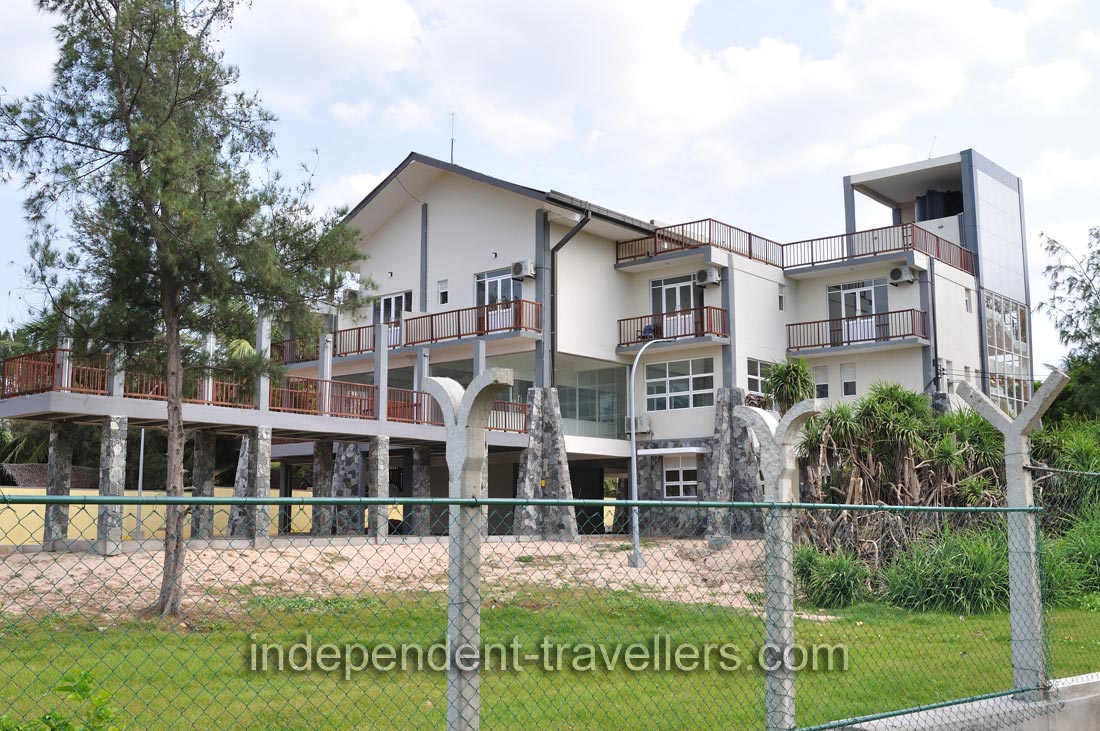One of the hotels of the beach