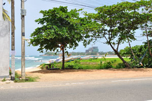 Colombo - Galle - Hambantota - Wellawaya Road is adjacent to the east side of the beach