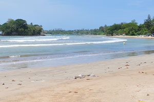 Weligama Beach as it looks in a sunny day