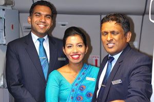 A charming crew of flight attendants