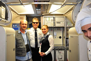 Crew of aircraft has been photographed with me, flight TK413