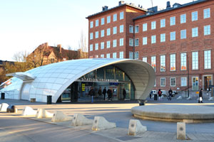 This is the southern entrance of Triangeln station
