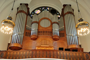 The grand organ of St. John's Church was built in the Romantic style by Åkerman & Lund