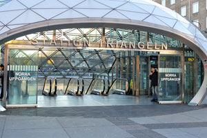This is the northern exit of Triangeln station