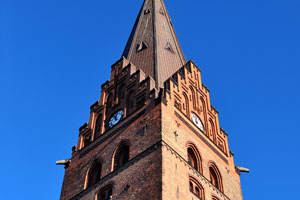 This is the clock tower of Saint Peter's Church