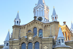 St Paul's church was built as a hexagonal church in yellow brick