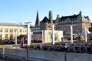 “Malmö by bike” bike sharing station