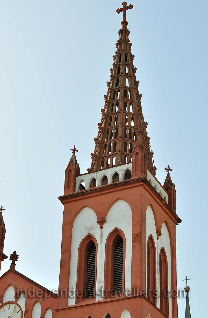 The dome belongs to the Sacred Heart Cathedral