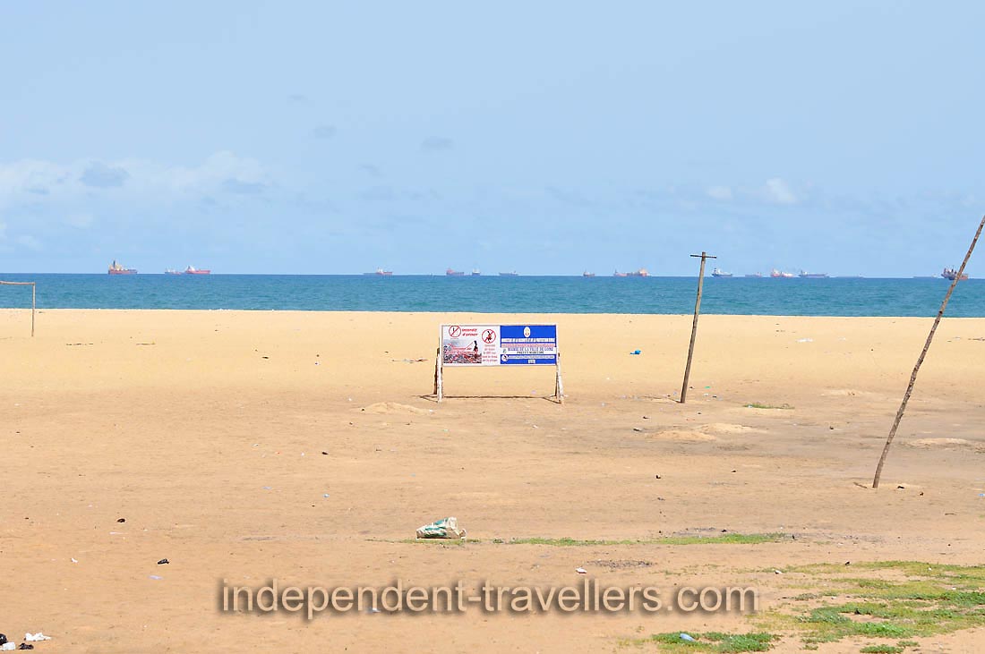 Gulf of Guinea as seen from the shore of the city