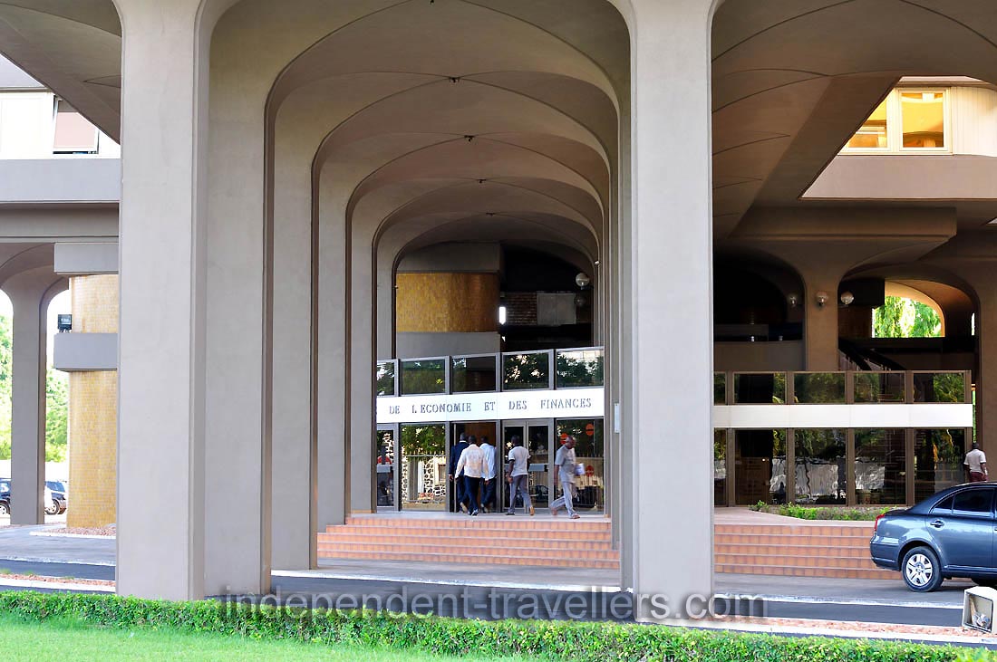 An entrance to the Administrative Center of Economic and Financial Services &ldquo;CASEF&rdquo;