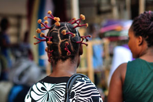 A special Togolese hairstyle is popular in Lomé