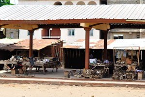 The stalls belong to the Akodessewa Fetish Market