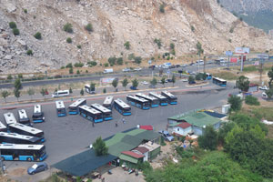 Sarisu Otobüs Depolama Alani bus station as seen from a bird's-eye view
