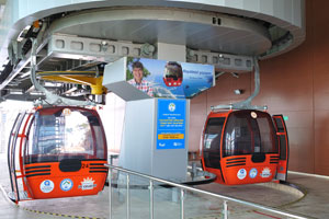 The two cable car carriers #8 and #24 are at the upper station