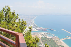 Antalya coast as seen from the observation platform