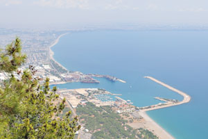 Port of Antalya as seen from the observation platform