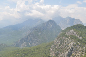 West Taurus mountains as seen from the upper station of the cable car