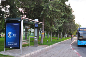 The bus stop #10024 is located on Sakip Sabanci boulevard