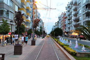 A tramway track on Isiklar street