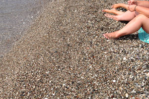 The size of pebbles on Konyaalti Beach is small, therefore the flip flops are not necessary