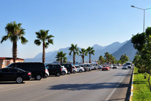The Beydağları mountains as seen from Akdeniz boulevard