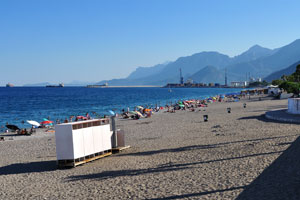 Akdeniz port as seen from Konyaalti Beach