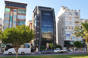 Mehmet Özbek Plaza is located at the following geo coordinates: 36.8666, 30.6354