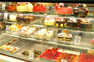 Cakes are available in the bakery of 5M Migros hypermarket