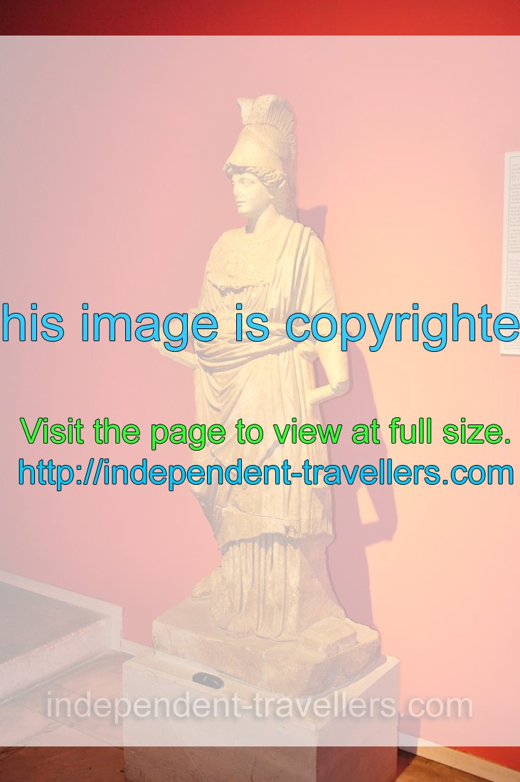 The statue of Athena (Minerva) goddess of wisdom from the 2nd century AD was found in Perge