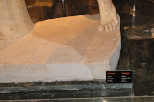 The information plate reads “Marsyas, Perge, 2nd century AD, Marble, Inv.: 6.23.93”