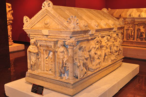 The Heracles Sarcophagus from the 2nd century AD was found in Perge (Inv.: 1.11.81 - 1.3.99 - 2.3.99)