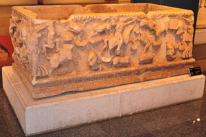The Sarcophagus from the 2nd century AD was made from the marble (Inv.: A.167)