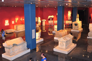The Sarcophagus Hall as seen from the stairway leading to the upper floor