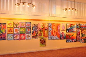 Antalya painter Gamze Aktan has presented artworks that she has produced with her mother, Melahat Aktan