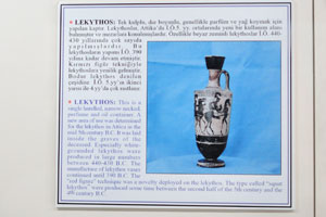 Lekythos is a single handled, narrow necked, perfume and oil container