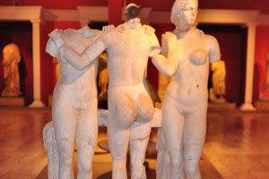 The Three Graces marble statue from the 2nd century AD was found in Perge