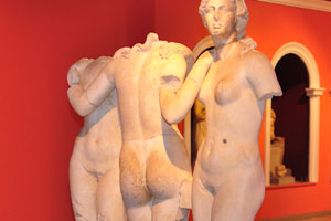 The Three Graces marble statue