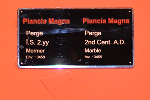 The information plate reads “Plancia Magna, Perge, 2nd century AD”