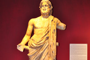The marble statue of Zeus from the 2nd century AD was found in Perge