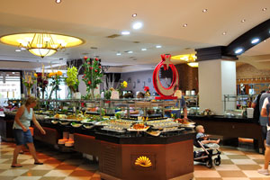 This is the main hall of the Sultan restaurant