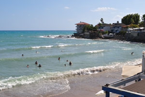 The beach as seen from Barbaros street