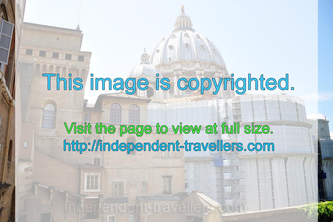 The Basilica of Saint Peter as seen from Piazza del Forno