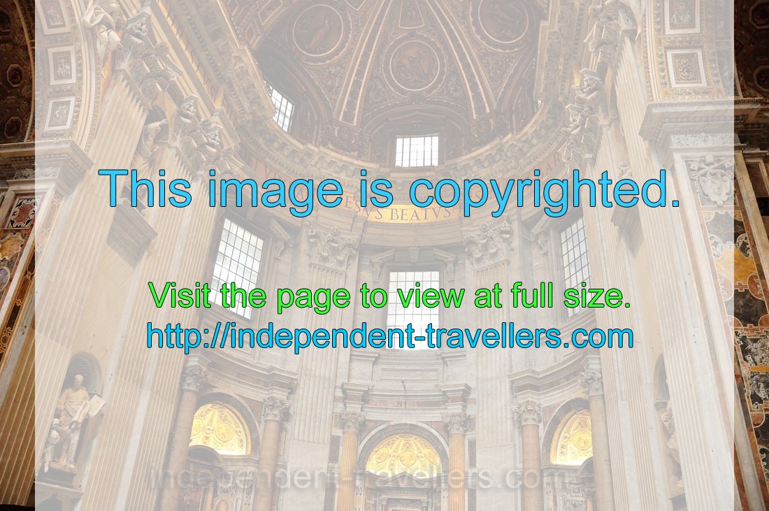 Latticed windows are installed in St. Peter's Basilica