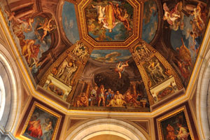 The ceiling of the Hall of the Muses