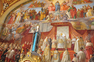 Promulgation of the Dogma of the Immaculate Conception by Francesco Podesti in the Room of the Immaculate Conception