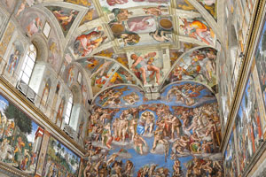 The Last Judgement is a fresco by Michelangelo executed on the altar wall of the Sistine Chapel